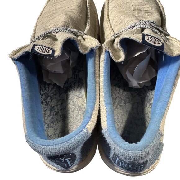 Hey Dude Mens Wally Linen Slip-On Loafers Size 10 - Picture 6 of 8